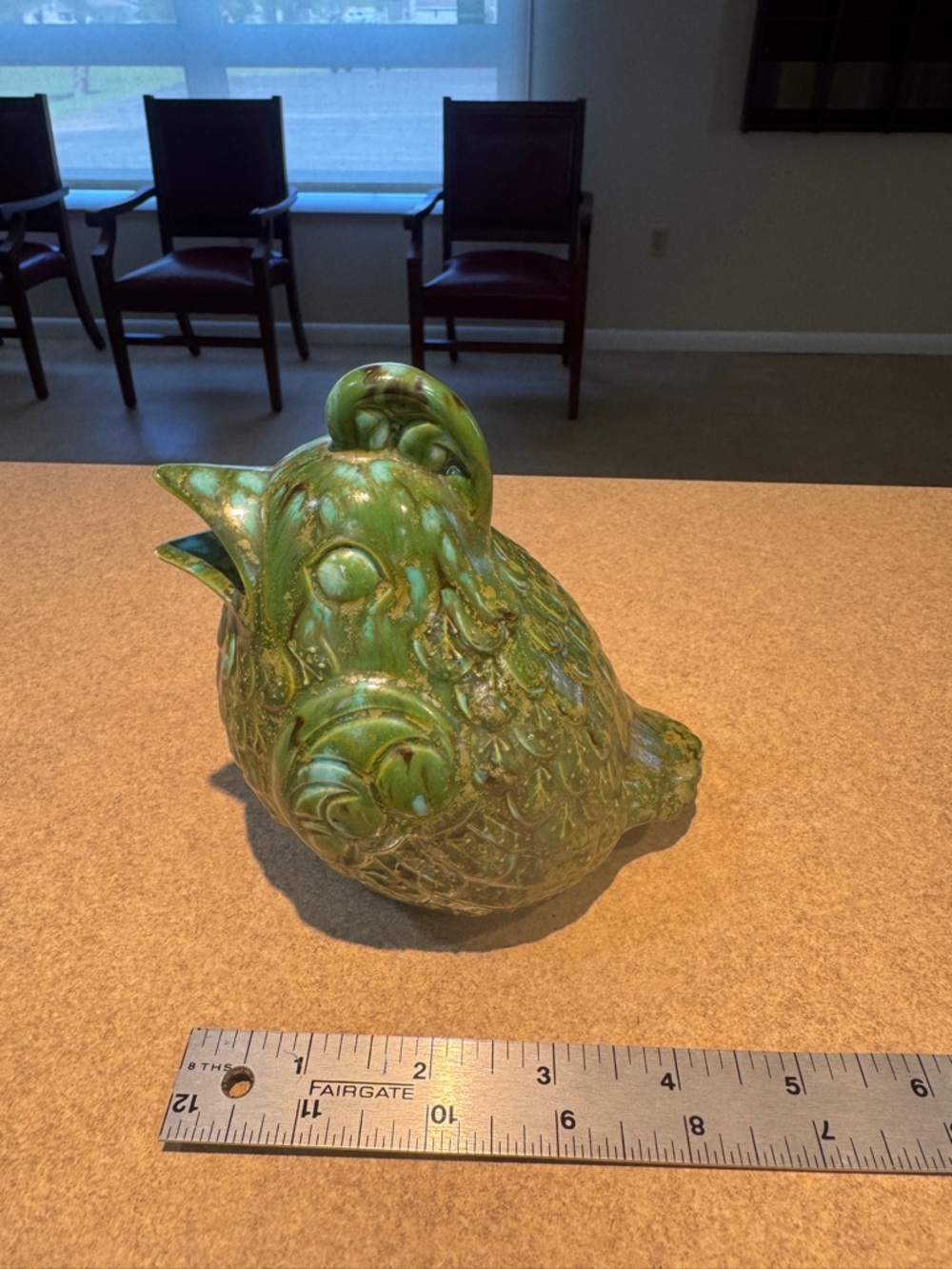 Vintage Pottery Quail Figurine: Handmade Glazed Collectible